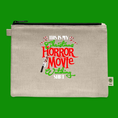Christmas Horrow Movie Watching Shirt - Hemp Carry All Pouch