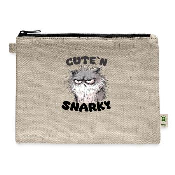Cute´n Snarky Funny Cat | Sarcastic - Hemp Carry All Pouch - natural - Front