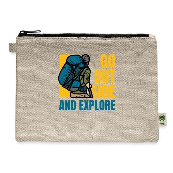 Go outside - Hemp Carry All Pouch - natural - Front