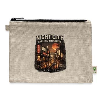 Moody Tokyo Alley Japanese Aesthetic  - Hemp Carry All Pouch - natural - Front