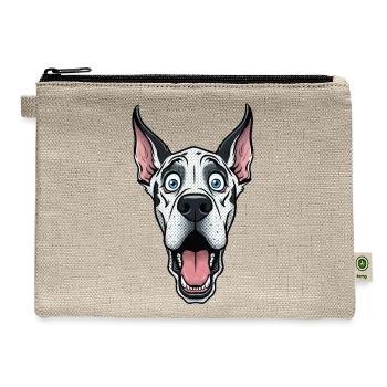 Great Dane Dog Pop Art - Hemp Carry All Pouch - natural - Front