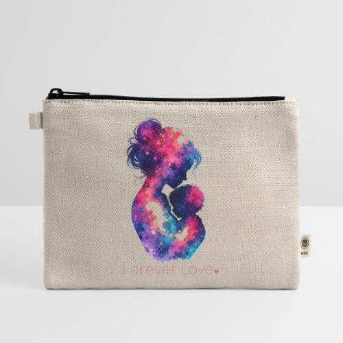 Forever Love-Vibrant Watercolor Mother-Child - Hemp Carry All Pouch