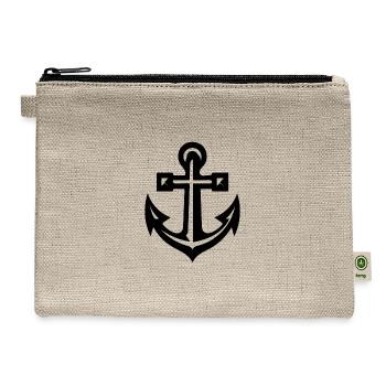 Very Old Anchor In Tattoo Style - Hemp Carry All Pouch - natural - Front
