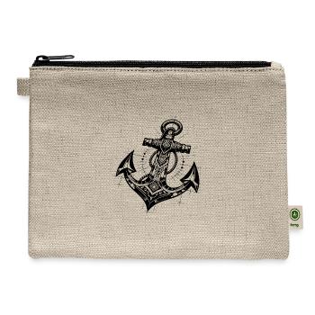 Eleganter Tattoo Style Anker - Hemp Carry All Pouch - natural - Front