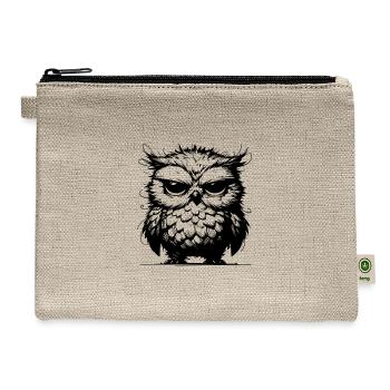 Give The Owl Coffee - Otherwise It'll Be Scary - Hemp Carry All Pouch - natural - Front