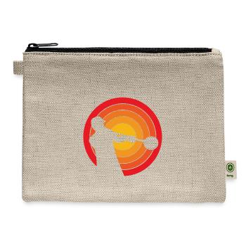 Retro Glass Blowing Art For Glass Blowers - Hemp Carry All Pouch - natural - Front