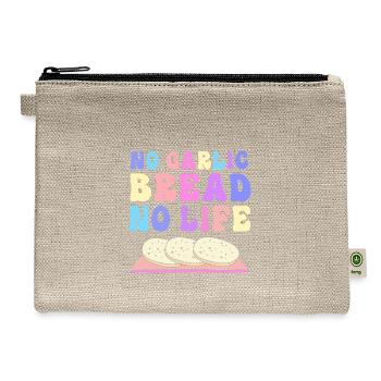 Funny Bread Meme Foodie Garlic Bread Lover - Hemp Carry All Pouch - natural - Front