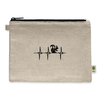 Heartbeat For Cute Squirrels - Hemp Carry All Pouch - natural - Front
