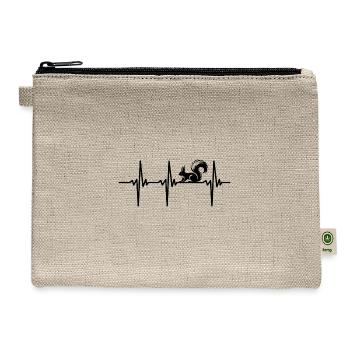 Heartbeat For Baby Squirrels - Hemp Carry All Pouch - natural - Front