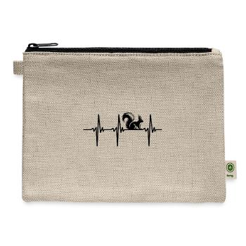 Heartbeat For Cute Little Squirrel Children - Hemp Carry All Pouch - natural - Front
