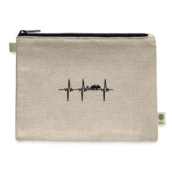 Heartbeat For Funny Chameleon - Hemp Carry All Pouch - natural - Front