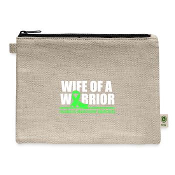 Wife Of A Warrior Traumatic Brain Injury Awareness - Hemp Carry All Pouch - natural - Front