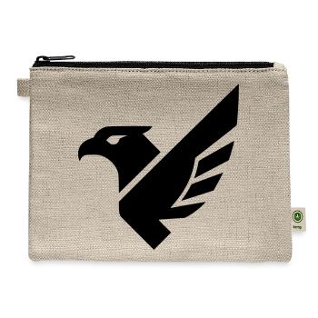 Falcon Minimal Logo - Hemp Carry All Pouch - natural - Front