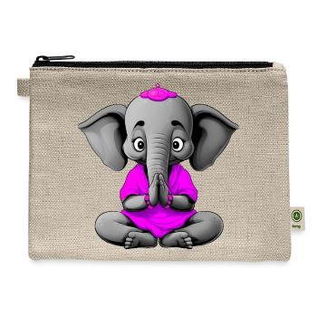 Yogi Elephant - Hemp Carry All Pouch - natural - Front