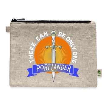 Portlander Sun Sword Emblem - Hemp Carry All Pouch - natural - Front