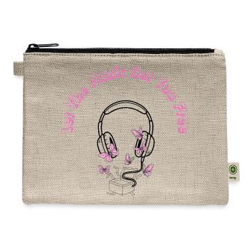 Let The Music Set You Free Butterflies - Hemp Carry All Pouch - natural - Front