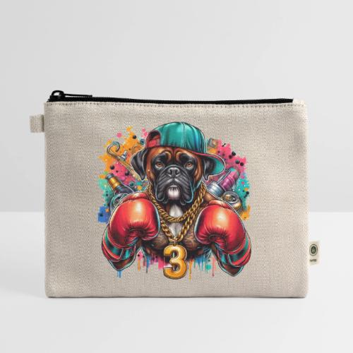 Boxer Dog Art - Hemp Carry All Pouch