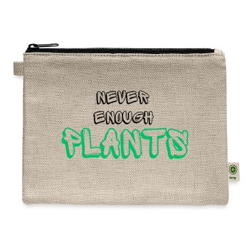 never enough plants Classic T-Shirt - Hemp Carry All Pouch - natural - Front