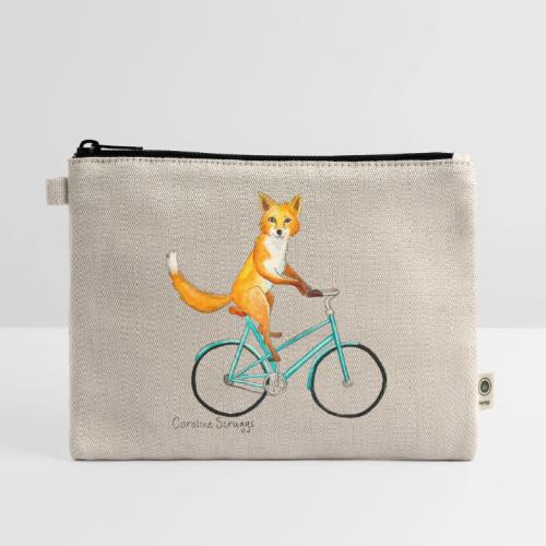 The Fox & the Bicycle - Hemp Carry All Pouch
