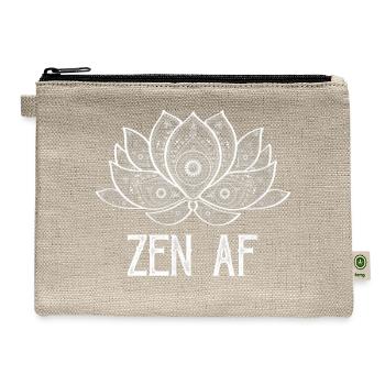 Funny Zen Yogi Yoga Lover - Hemp Carry All Pouch - natural - Front