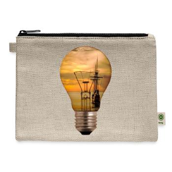 ship boat canoe sailboat submarine yacht anchor241 - Hemp Carry All Pouch - natural - Front