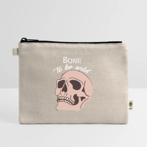 Bone To Be Wild - Edgy Skull - Hemp Carry All Pouch