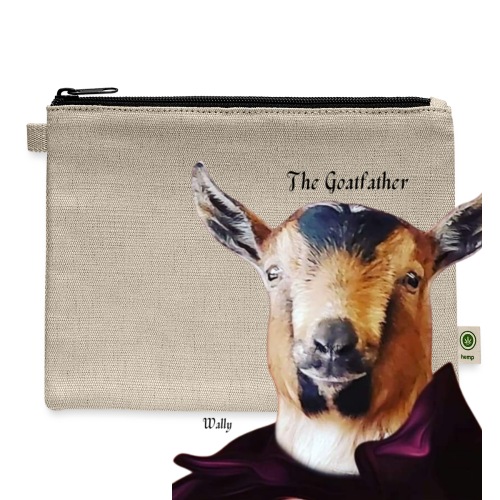 Wally the goat - Hemp Carry All Pouch