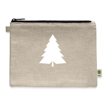 Versatile Magic: Colorful Polygon Pine Tree - Hemp Carry All Pouch - natural - Front