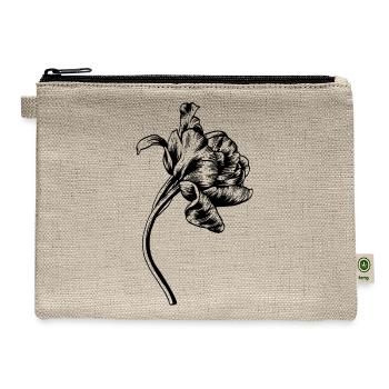 Flower of Life - Hemp Carry All Pouch - natural - Front