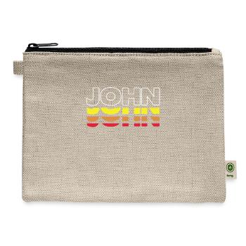John First Name Funny Vintage Sunset John - Hemp Carry All Pouch - natural - Front