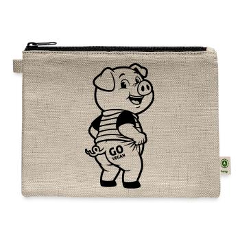 go vegan - Hemp Carry All Pouch - natural - Front