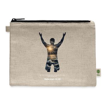 Hope Anchor Silhouette - Hemp Carry All Pouch - natural - Front