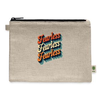 Fearless Retro Vintage Typography - Hemp Carry All Pouch - natural - Front