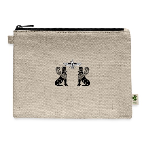 Lion Bird in Parseh - Hemp Carry All Pouch