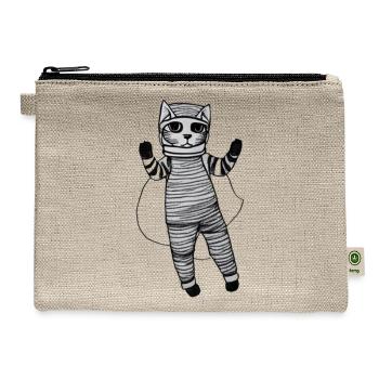 Floating Cat - Hemp Carry All Pouch - natural - Front