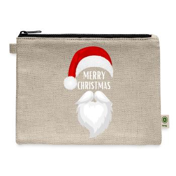 Merry 'Claus'mas - Hemp Carry All Pouch - natural - Front
