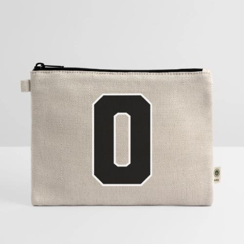 Varsity Letter O Collegiate Monogram - Hemp Carry All Pouch