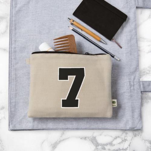Varsity Number 7 Athletic Look - Hemp Carry All Pouch