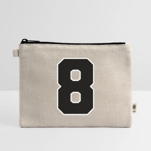 Varsity Number 8 College Style - Hemp Carry All Pouch