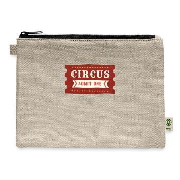 circus admit one - Hemp Carry All Pouch - natural - Front