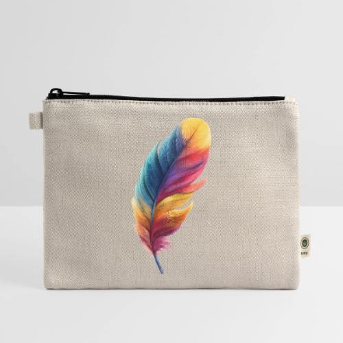 Rainbow Flight Feather - Hemp Carry All Pouch