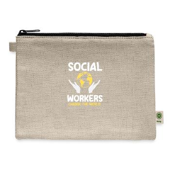 Social Worker Social Educator Caregiver School - Hemp Carry All Pouch - natural - Front