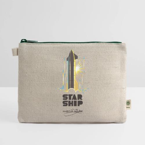 Star Ship Earth - Light - With Logo - Hemp Carry All Pouch