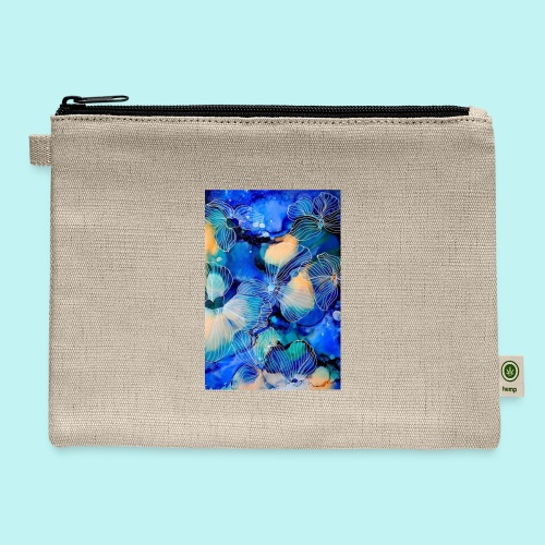 rise above and swim with me - Hemp Carry All Pouch
