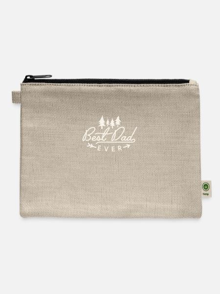 my best dad - Hemp Carry All Pouch - natural