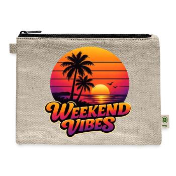 Weekend Vibes - Hemp Carry All Pouch - natural - Front