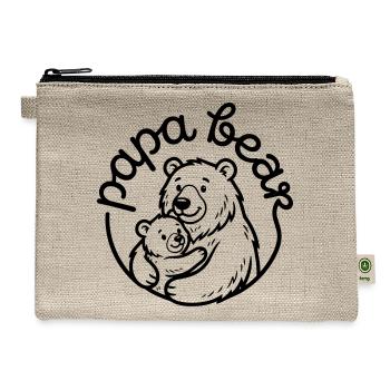 papa bear - Hemp Carry All Pouch - natural - Front