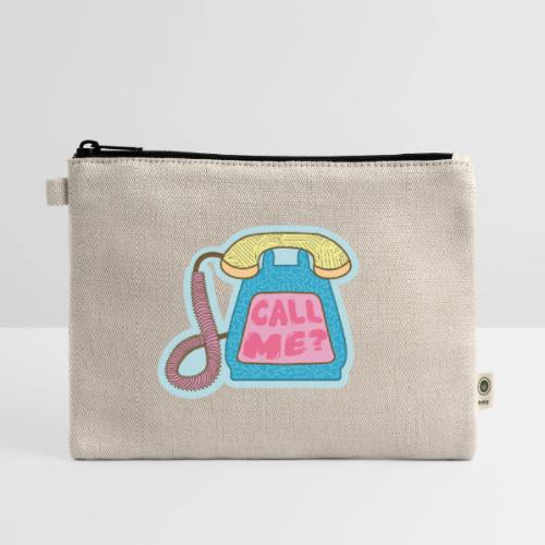 Retro Call Me? Phone - Hemp Carry All Pouch