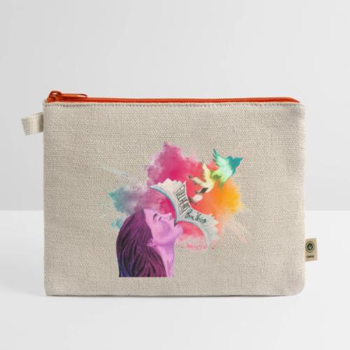 Cover Art, Color Burst Cut Out - Hemp Carry All Pouch