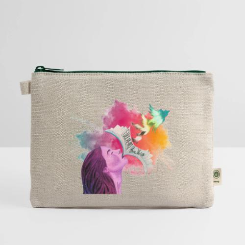 Cover Art, Color Burst Cut Out - Hemp Carry All Pouch